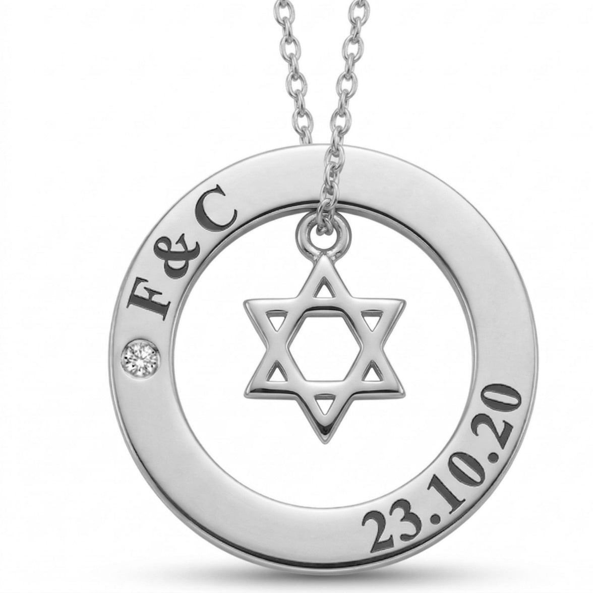 שרשרת מעגל החיים עם תליון מגן דוד