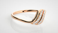 טבעת יהלום מעבדה עדינה מזהב Delicado Clasico