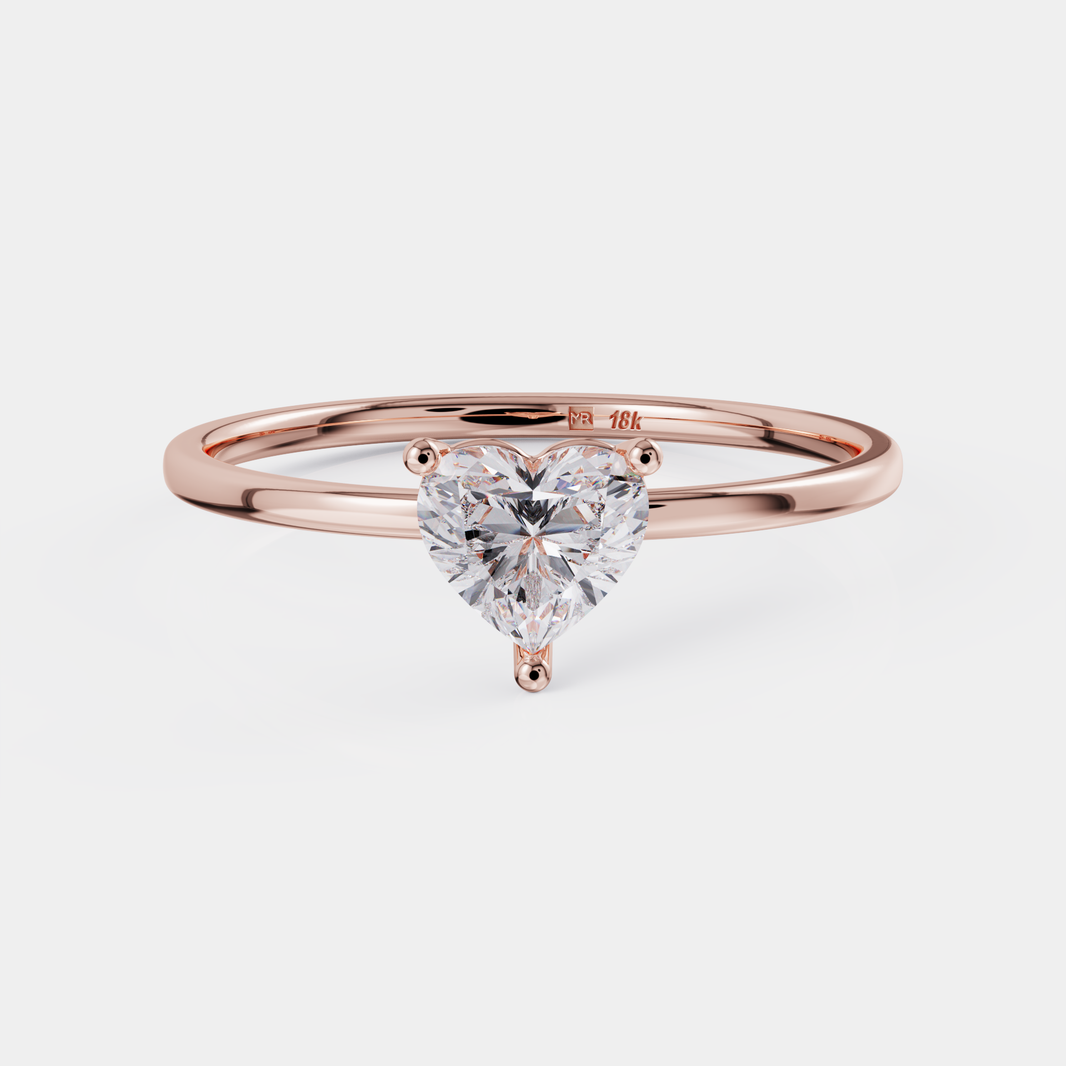 Soliter Corazon טבעת אירוסין לב יהלום