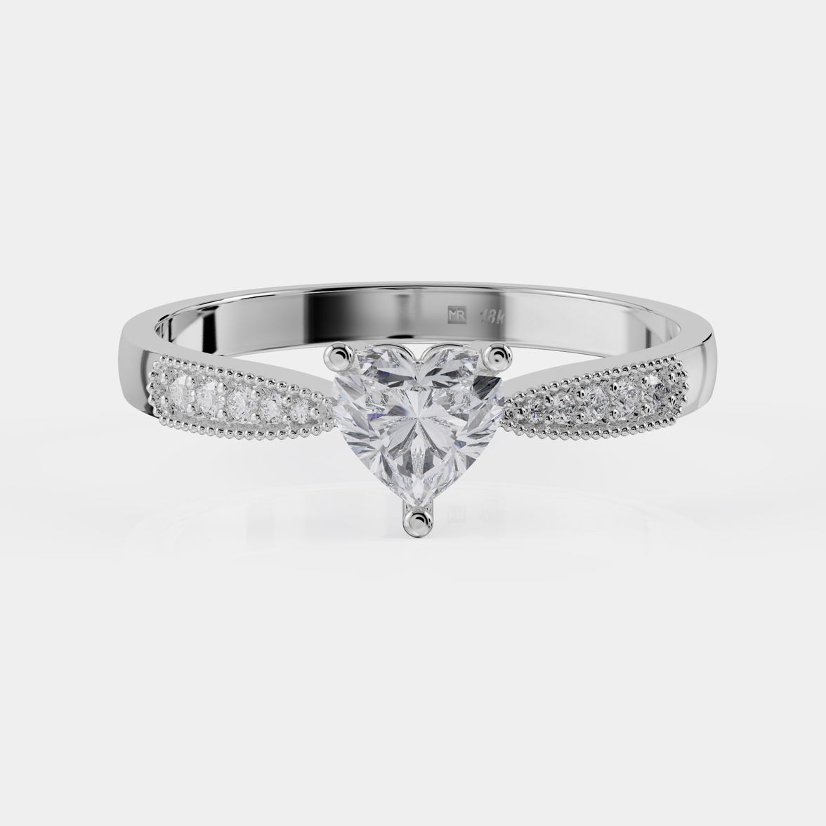 טבעת אירוסין לב יהלום – Abundancia