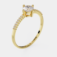 טבעת אירוסין עדינה יהלום – Cielo