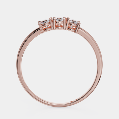 Minimal Trio - 3 Stone diamond Ring