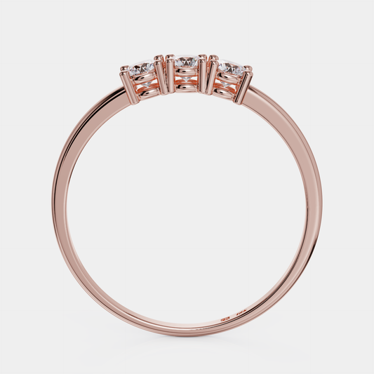 Minimal Trio - 3 Stone diamond Ring
