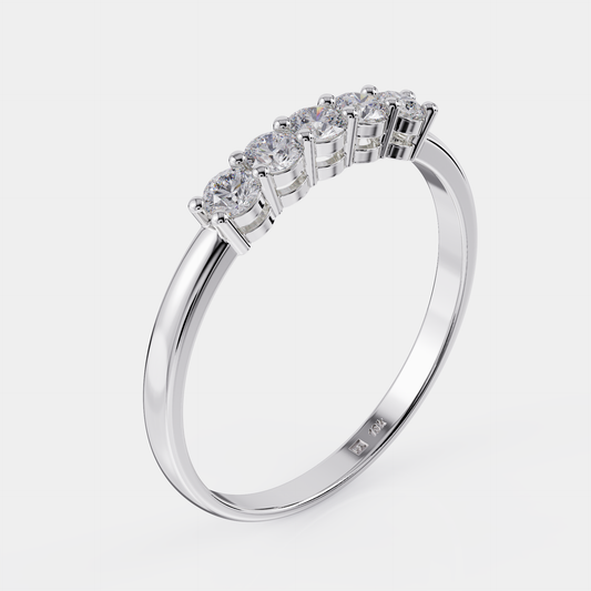 5 stone diamond Ring - Minimal Trio