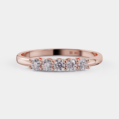 5 stone diamond Ring - Minimal Trio