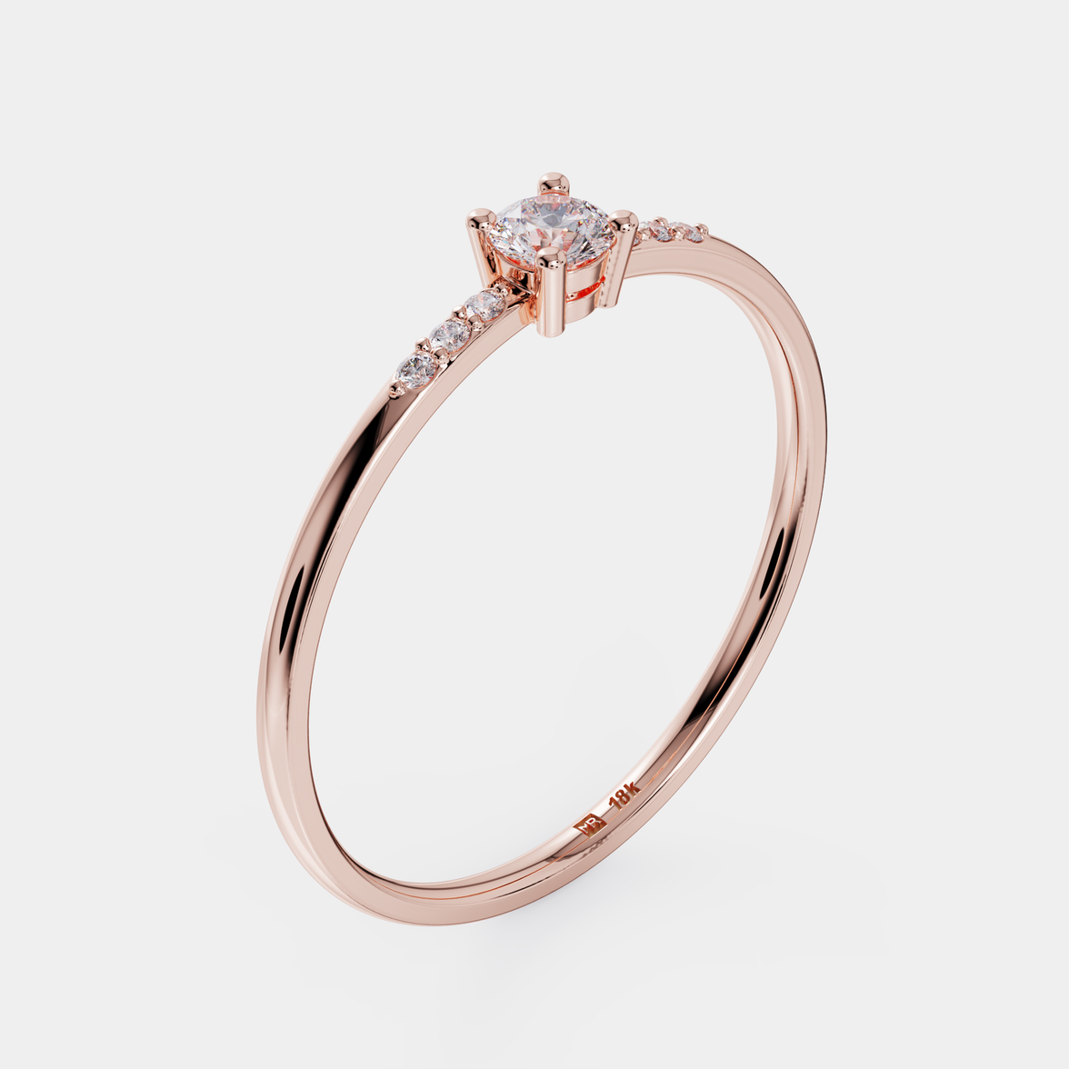 טבעת יהלומים עדינה - Amor