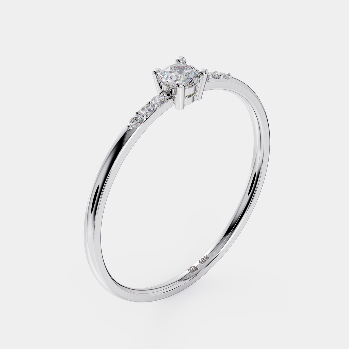 טבעת יהלומים עדינה - Amor