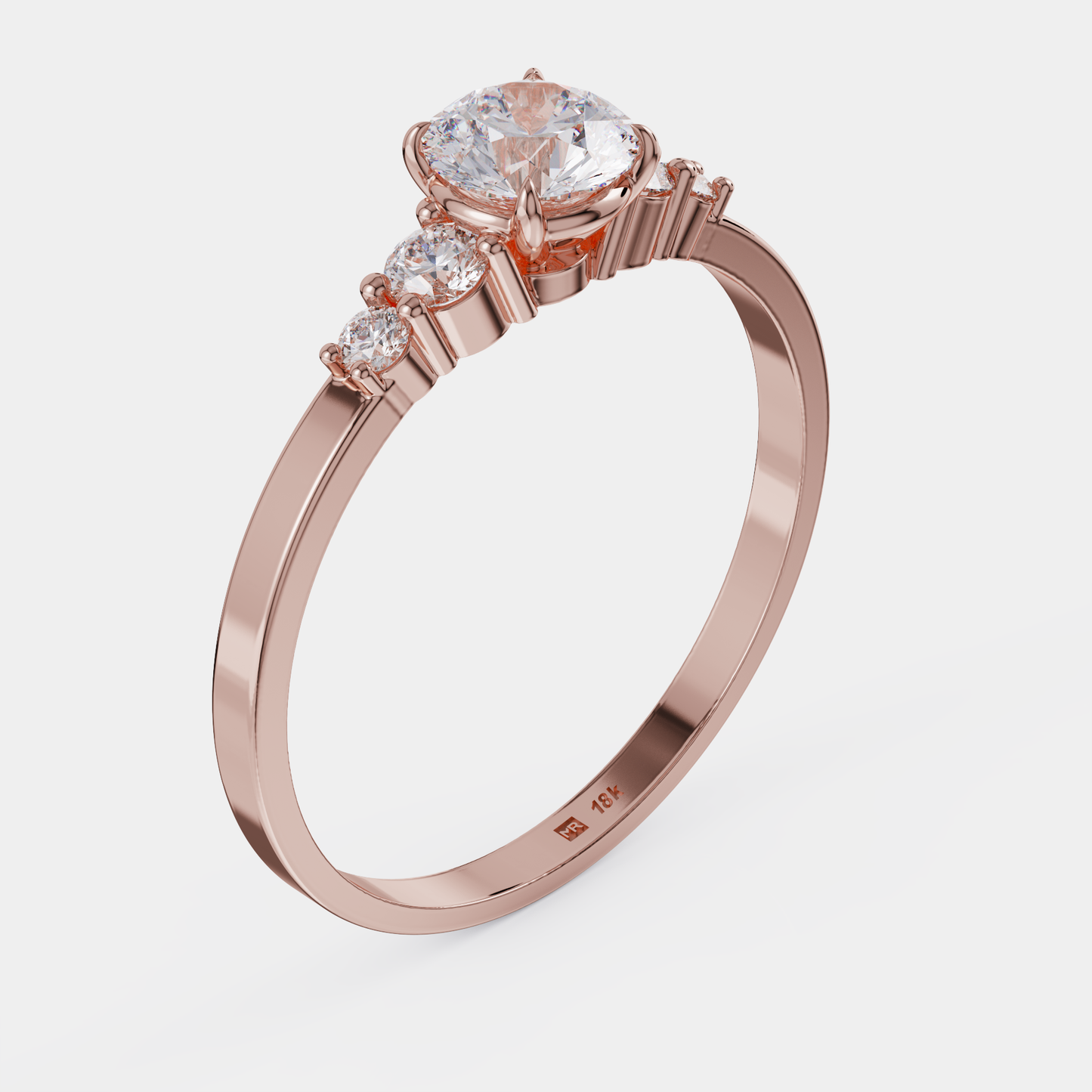 Soliter Diamond Ring + Pave - Promesa (DI)