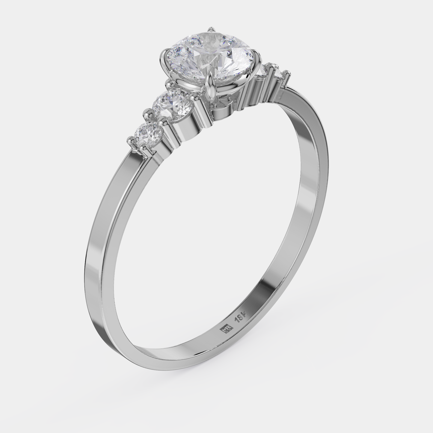 Soliter Diamond Ring + Pave - Promesa (DI)