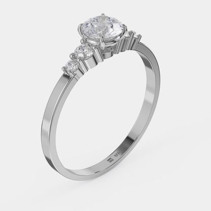 Soliter Diamond Ring + Pave - Promesa (DI)
