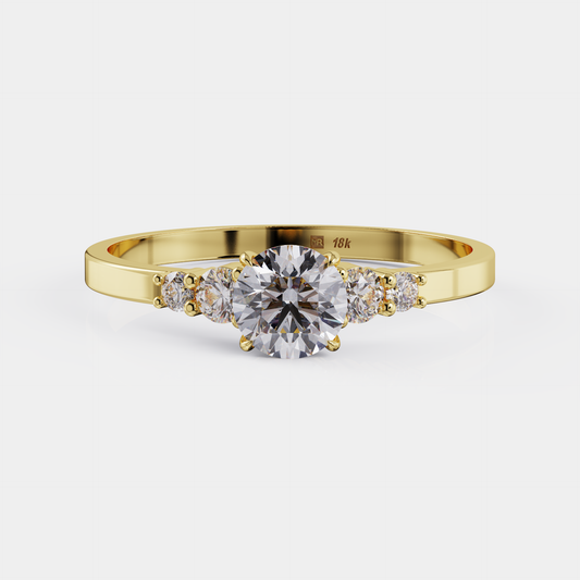 Soliter Diamond Ring + Pave - Promesa (DI)