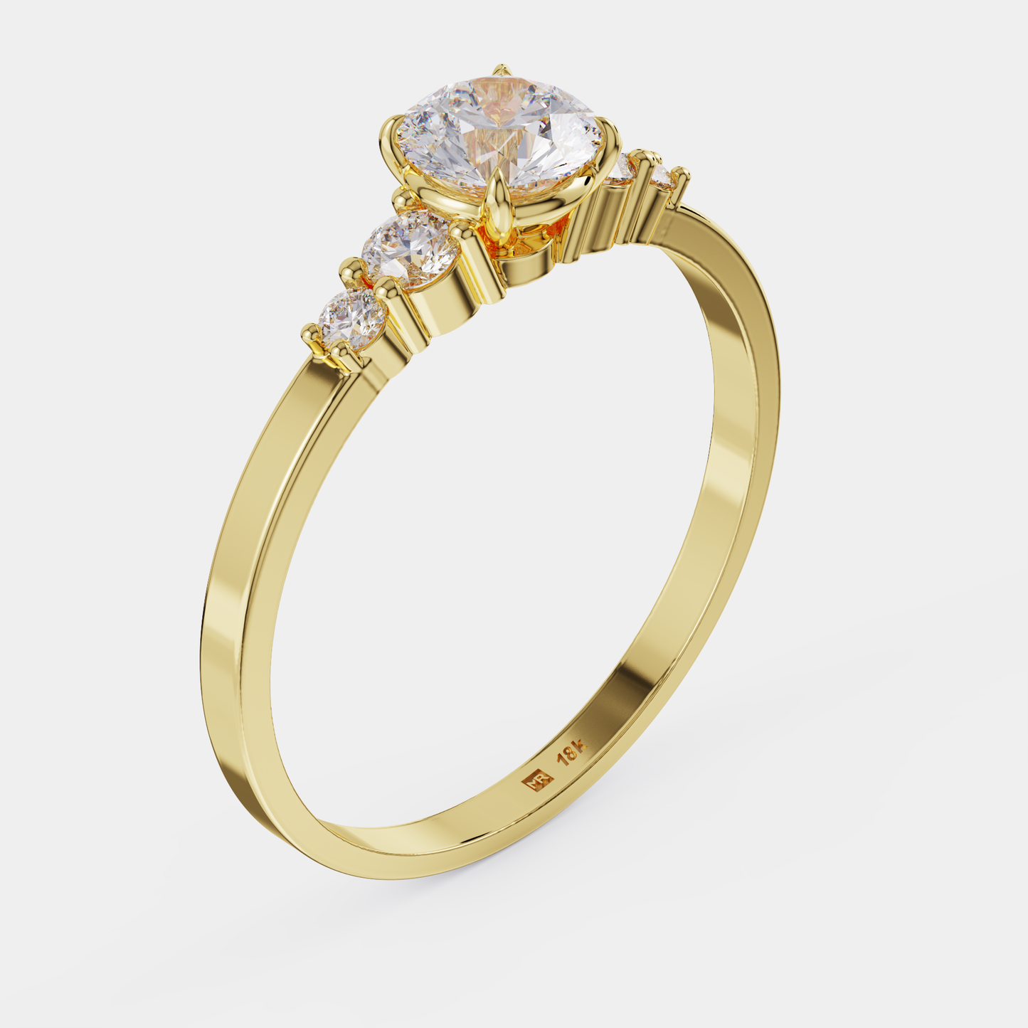 Soliter Diamond Ring + Pave - Promesa (DI)