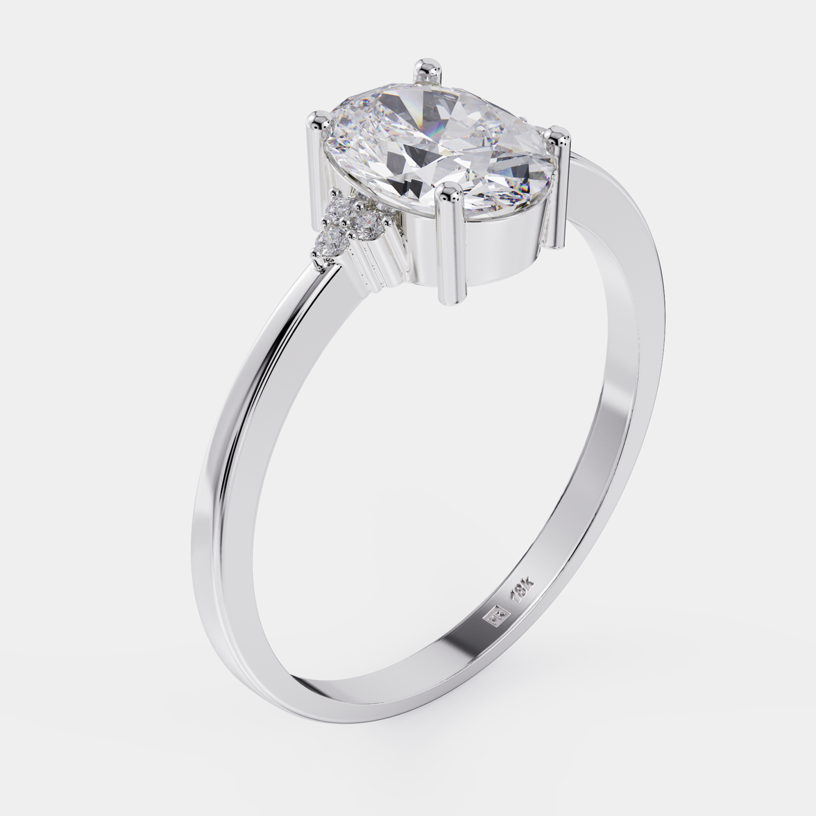 טבעת אירוסין יהלום אובל 1.25 קראט - Enigma