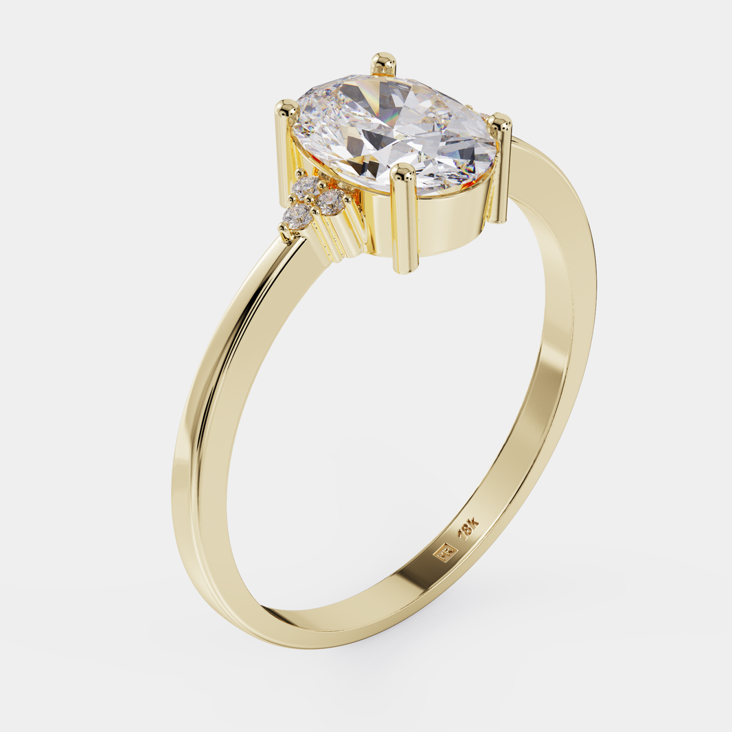 טבעת אירוסין יהלום אובל 1.25 קראט - Enigma