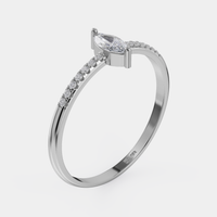 טבעת אירוסין יהלום מרקיזה - Marquise