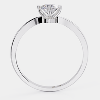 טבעת אירוסין מעוצבת יהלום חצי קראט - Pasión