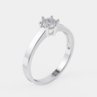 טבעת אירוסין יהלום סוליטר  - Puro Anhelo