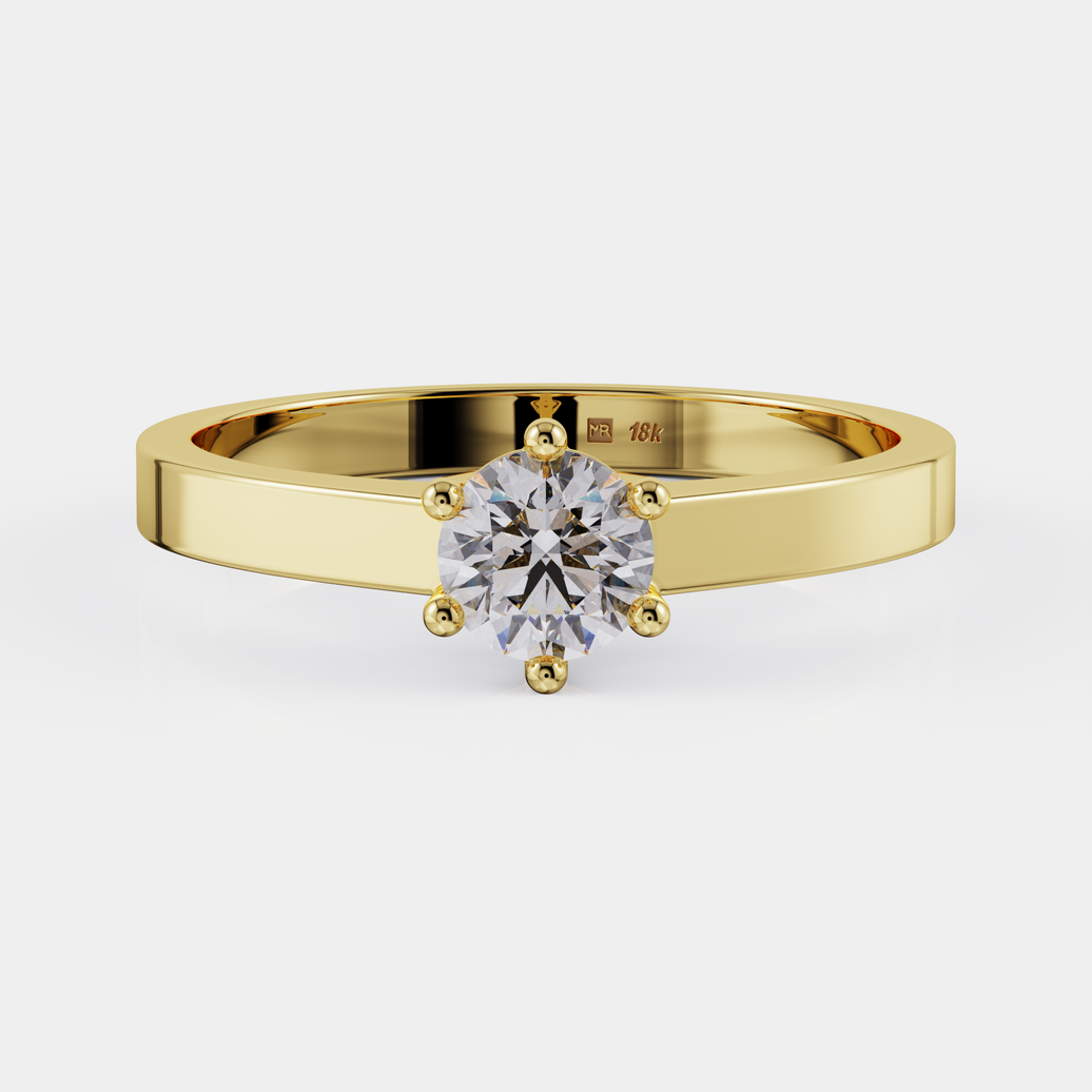 טבעת אירוסין יהלום סוליטר  - Puro Anhelo