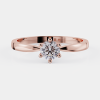 טבעת אירוסין יהלום סוליטר  - Sexto Poder