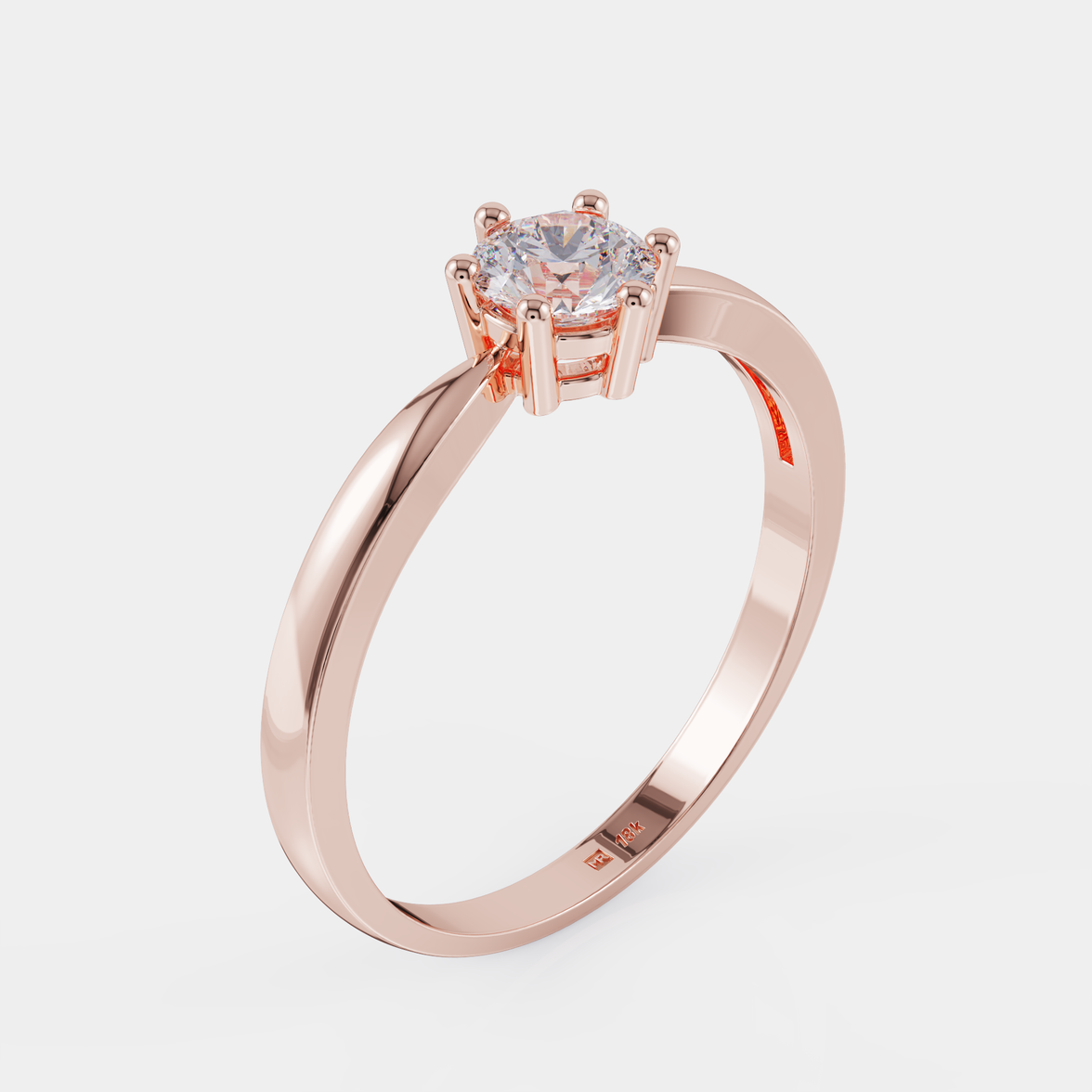 טבעת אירוסין יהלום סוליטר  - Sexto Poder