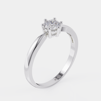 טבעת אירוסין יהלום סוליטר  - Sexto Poder