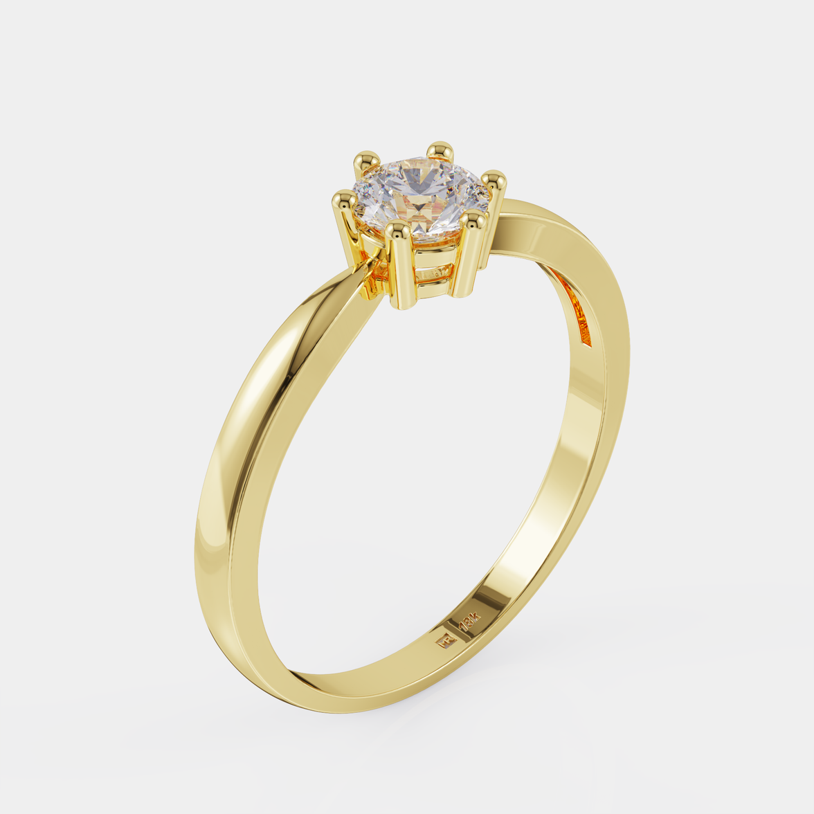 טבעת אירוסין יהלום סוליטר  - Sexto Poder